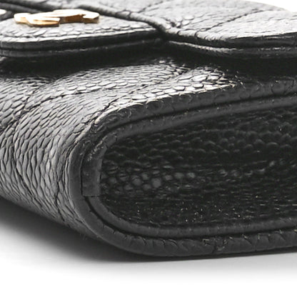 Chanel Caviar Quilted Flap Card Holder Wallet Black 11 of 12