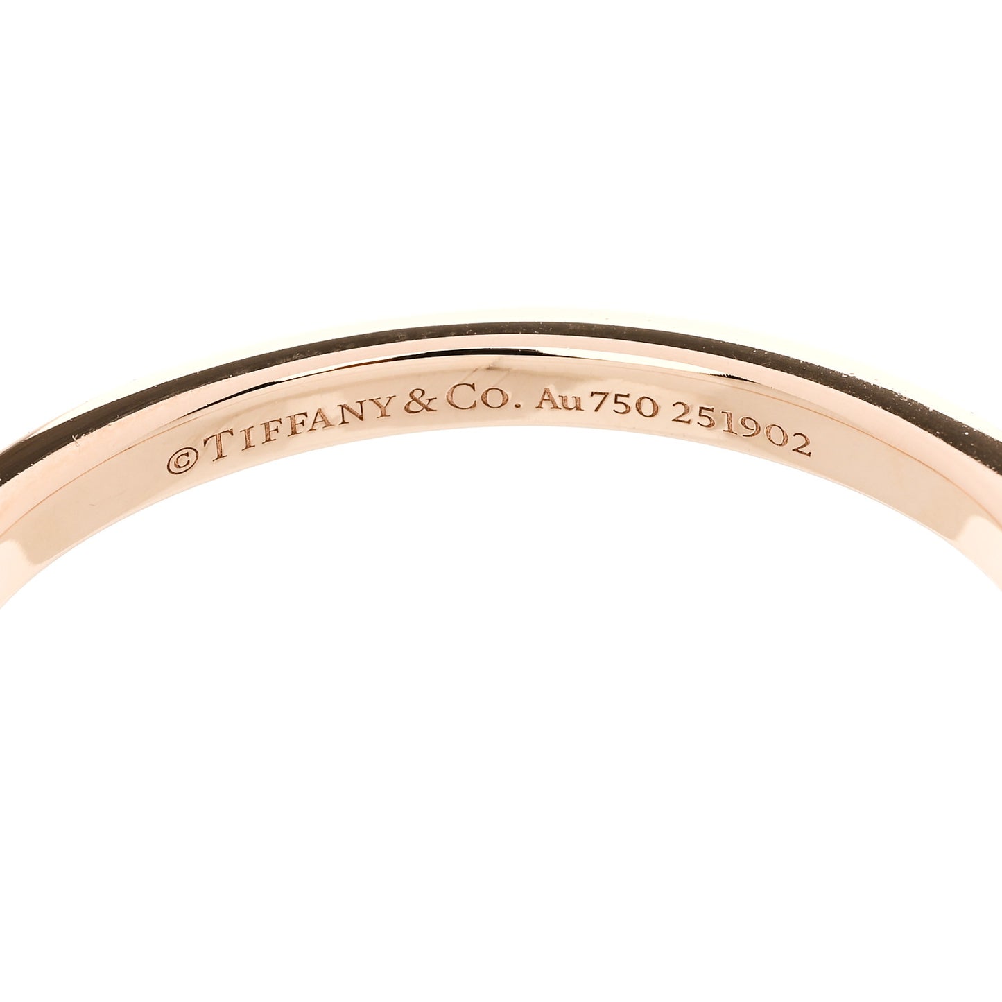 18K Rose White Gold Lock Narrow Bangle Bracelet