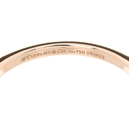 Tiffany 18K Rose White Gold Lock Narrow Bangle Bracelet 4 of 5