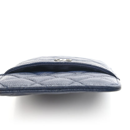 Chanel Caviar Quilted Classic iPhone Pouch Navy 8 of 9