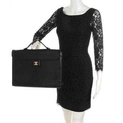 Chanel Caviar Briefcase Black 2 of 9