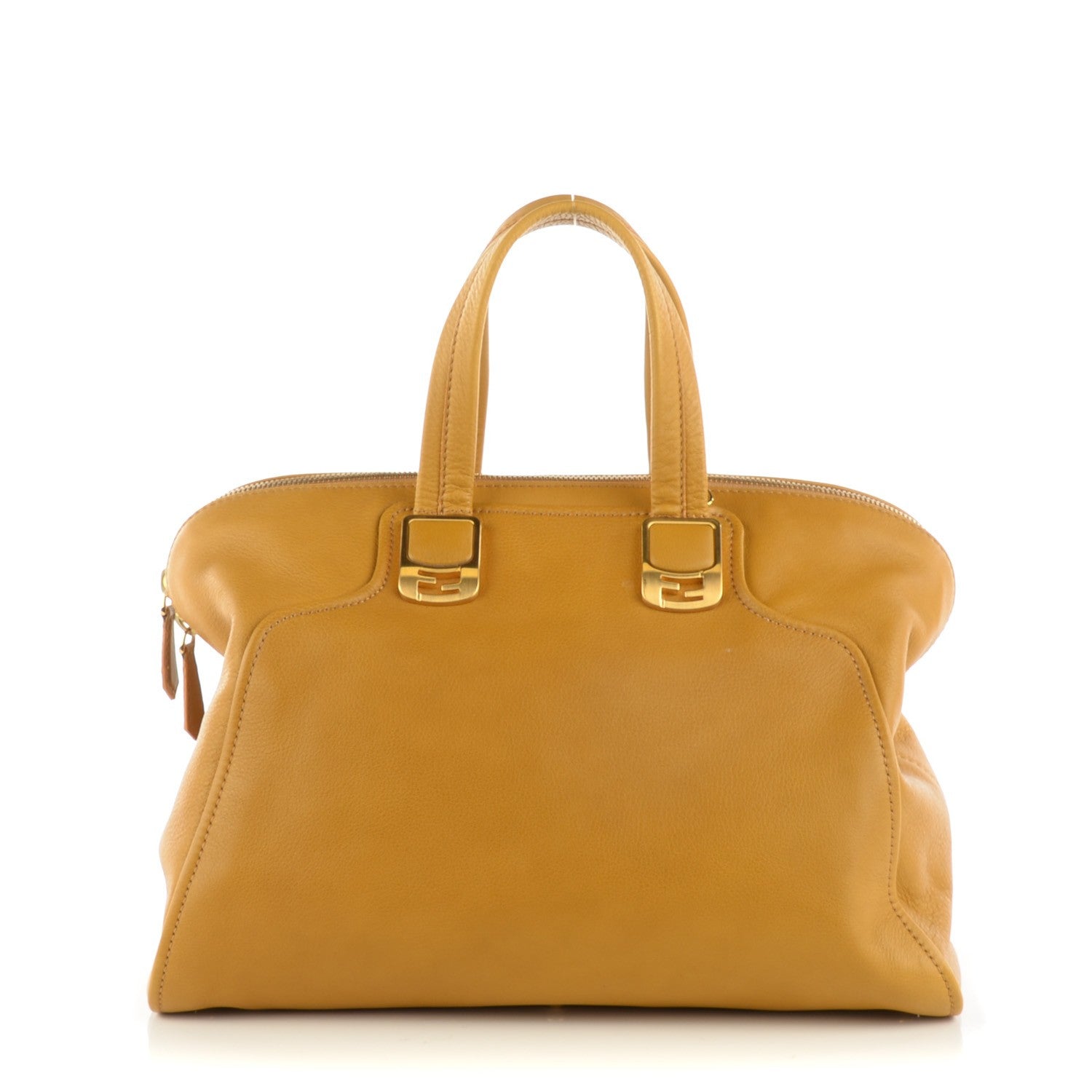 Fendi Vitello Dolce Marmol Large Chameleon Tote Yellow 1 of 10