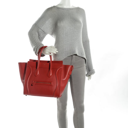 Celine Baby Calfskin Mini Luggage Vermillion 2 of 8