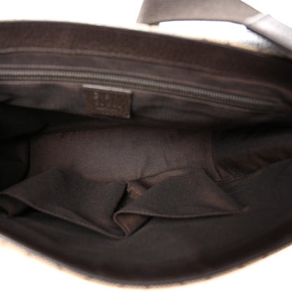 Gucci Monogram Flap Messenger Bag Beige Dark Brown 5 of 11