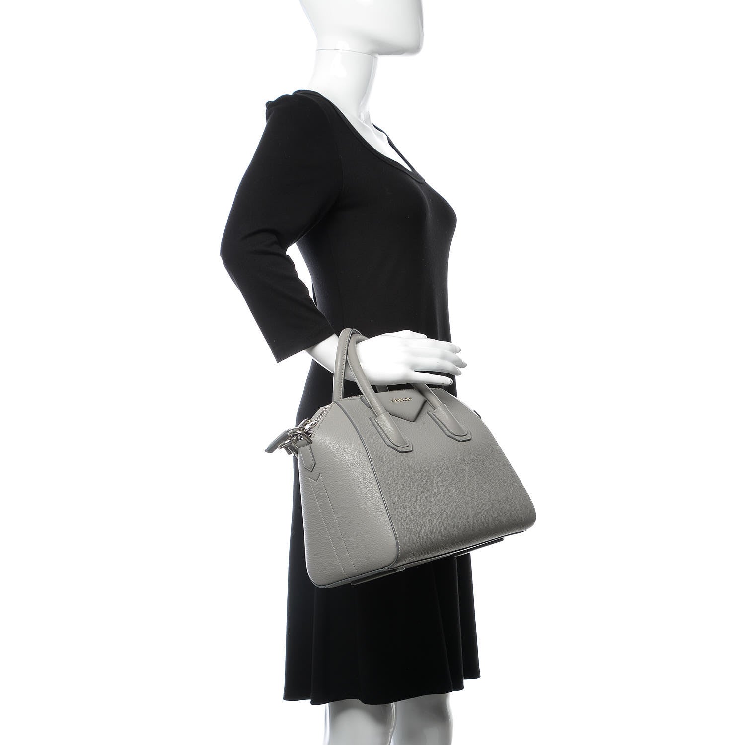Givenchy Sugar Goatskin Small Antigona Pearl Grey 2 of 8