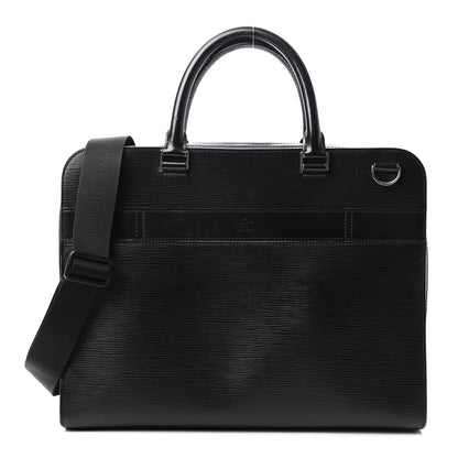 Louis Vuitton Epi Bassano Briefcase Black 1 of 13