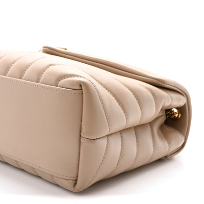 Saint Laurent Calfskin Y Quilted Monogram Small Loulou Chain Satchel Dark Beige 11 of 11