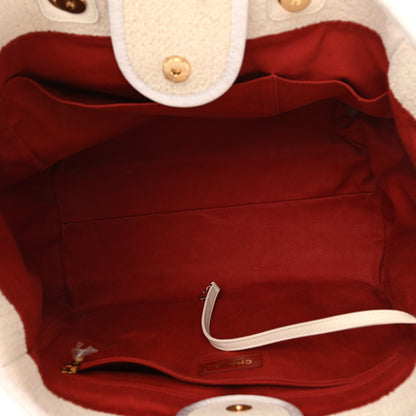 Chanel Lurex Boucle Medium Deauville Tote White 5 of 12