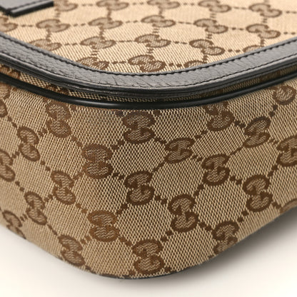 Gucci Monogram Flap Messenger Bag Beige Dark Brown 10 of 11