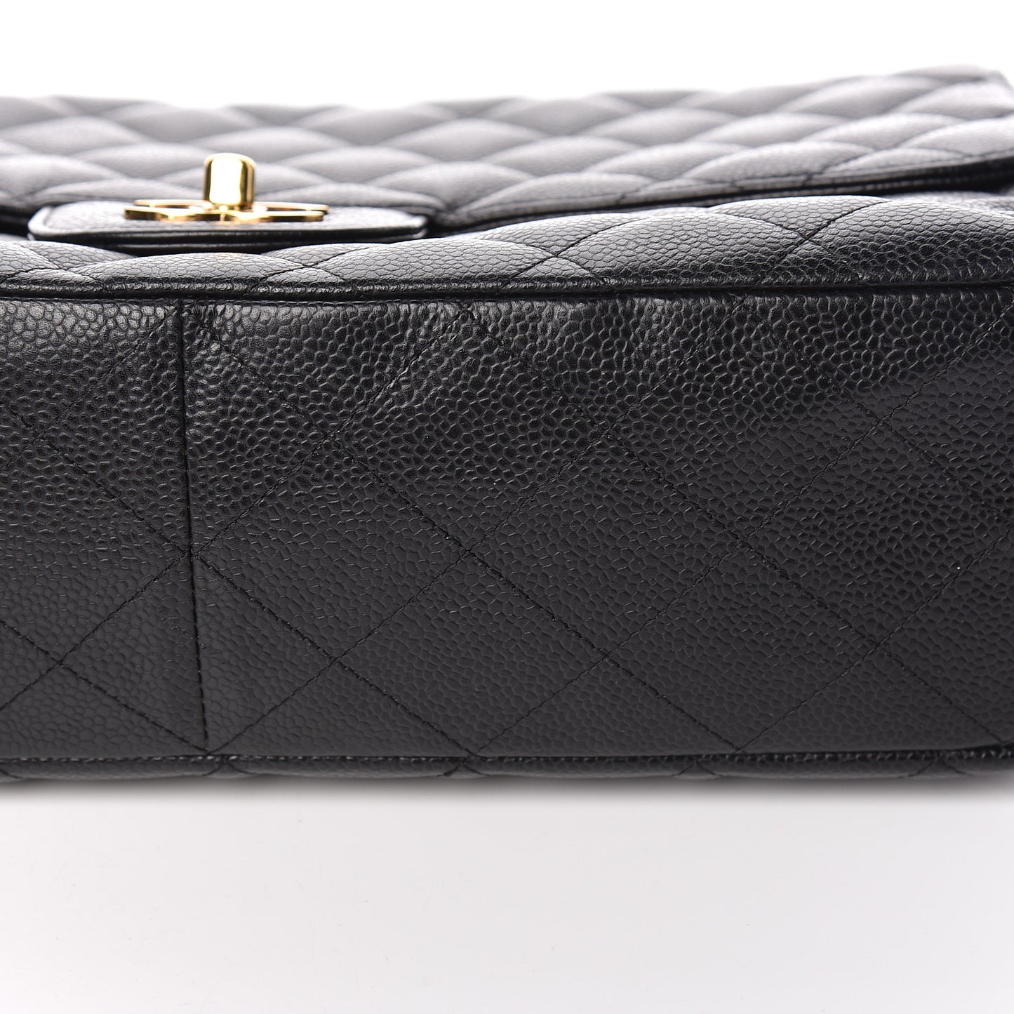 Caviar Quilted Jumbo Single Flap Black