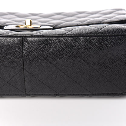 Chanel Caviar Quilted Jumbo Single Flap Black 11 of 15