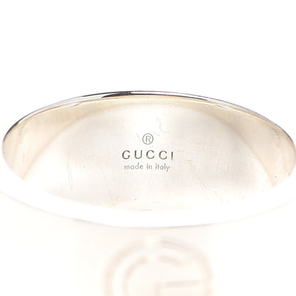 Gucci Sterling Silver G Cutout Band Ring 54 6.75 7 of 9