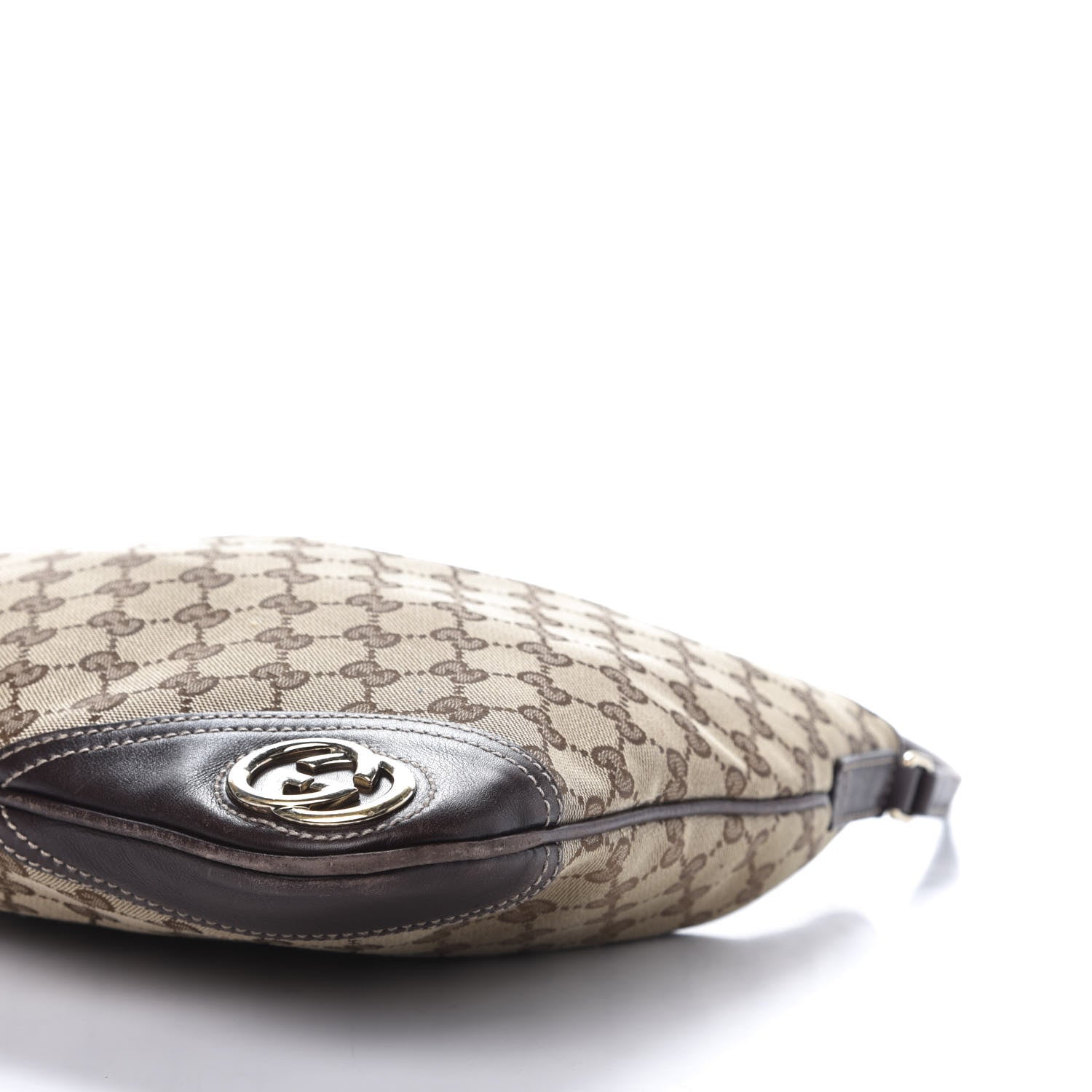 Gucci Monogram Medium New Britt Hobo Dark Brown 7 of 17