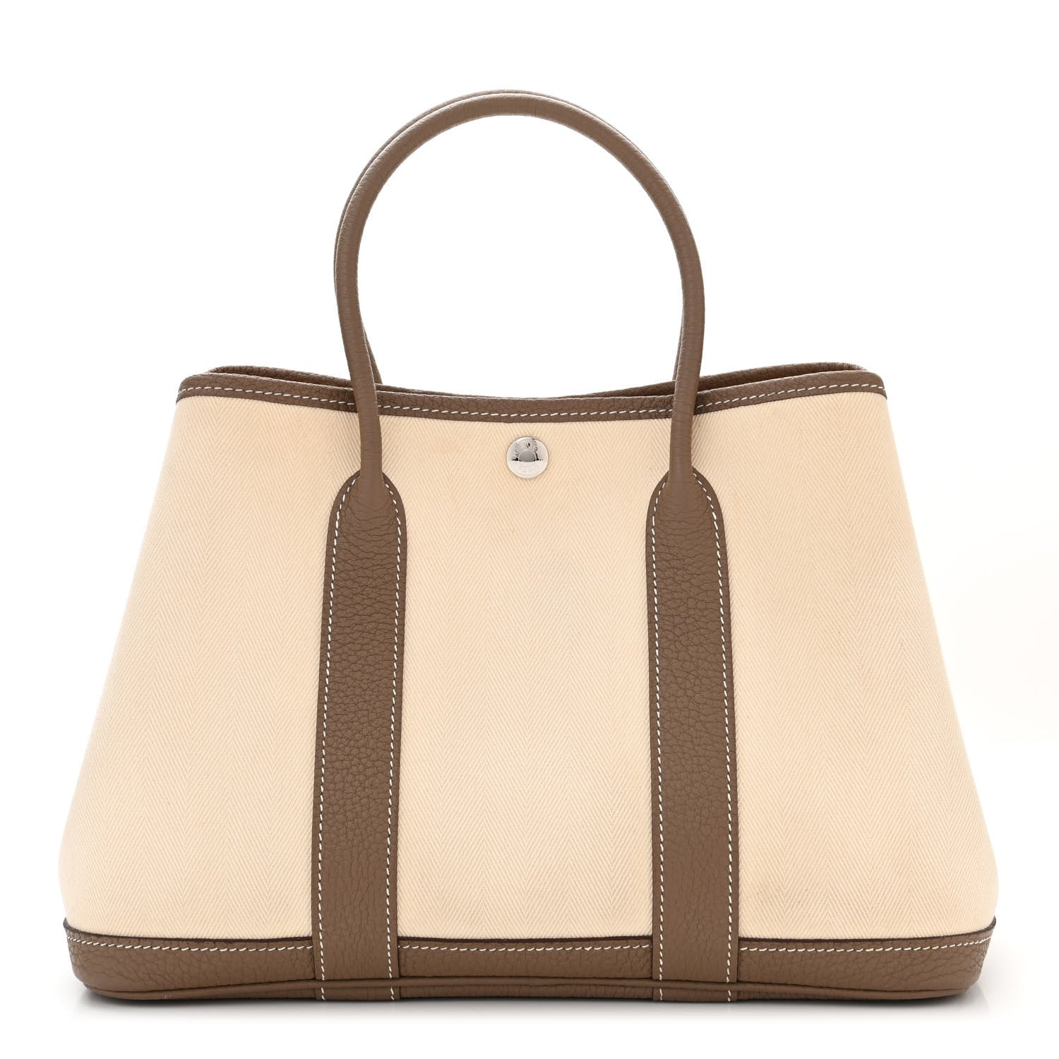 Hermes Grand Chevron Weave Negonda Garden Party 30 TPM Tote Beton Etoupe 1 of 10