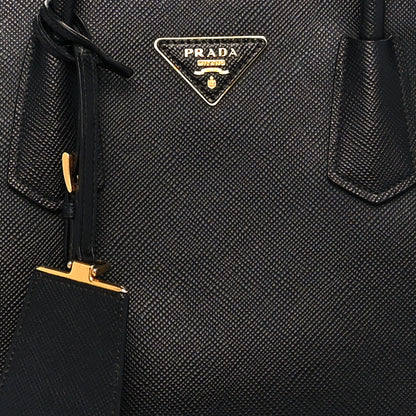 Prada Saffiano Cuir Large Double Bag Nero Black 6 of 11