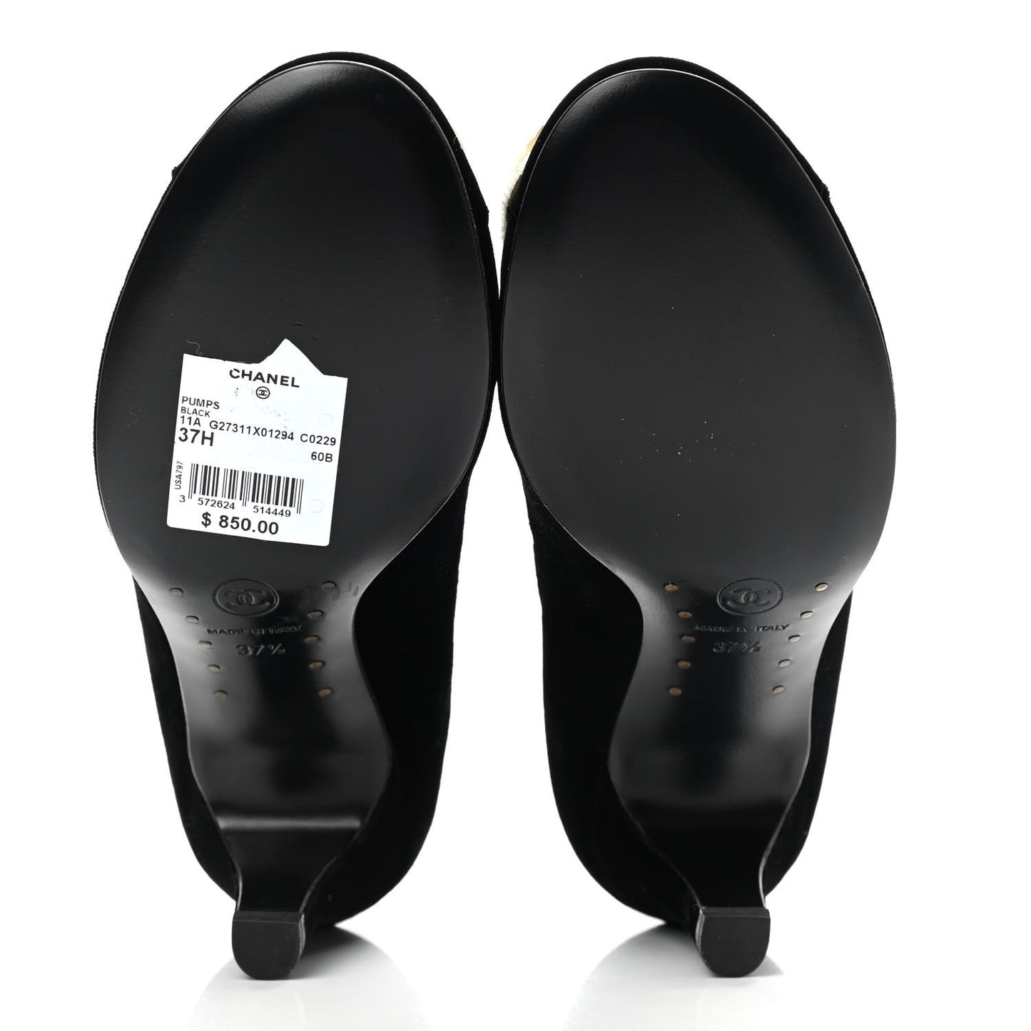 Velvet Camellia Pumps 37.5 Black