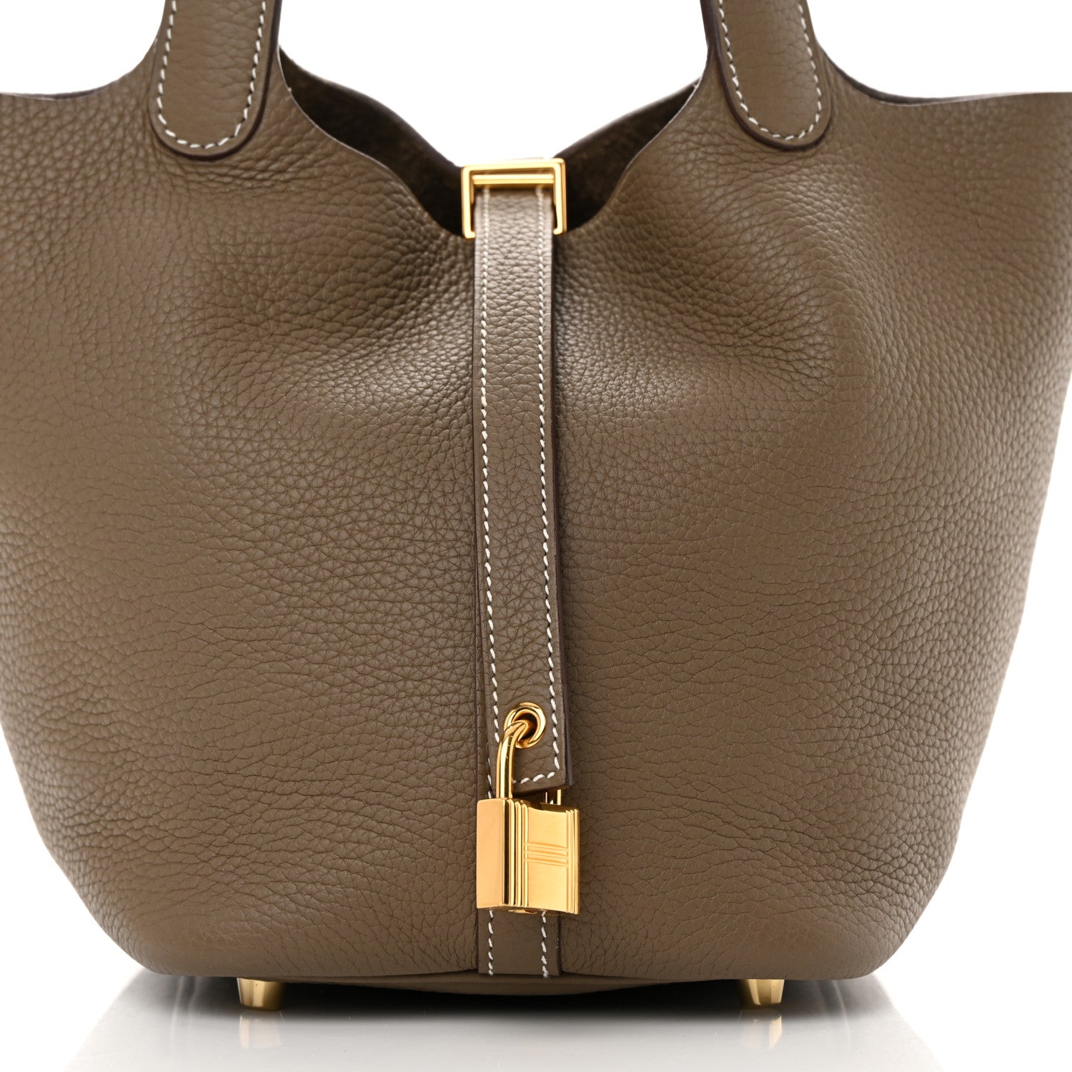 Hermes Taurillon Clemence Picotin Lock 18 PM Etoupe 8 of 10