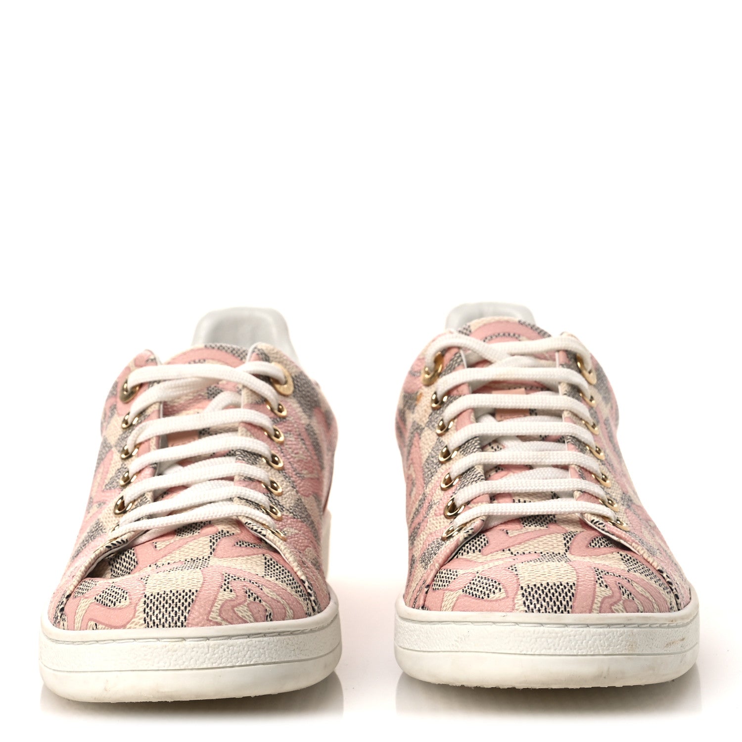 Louis Vuitton Damier Azur Tahitienne Bora Bora Sneakers 40 Rose Ballerine 3 of 12