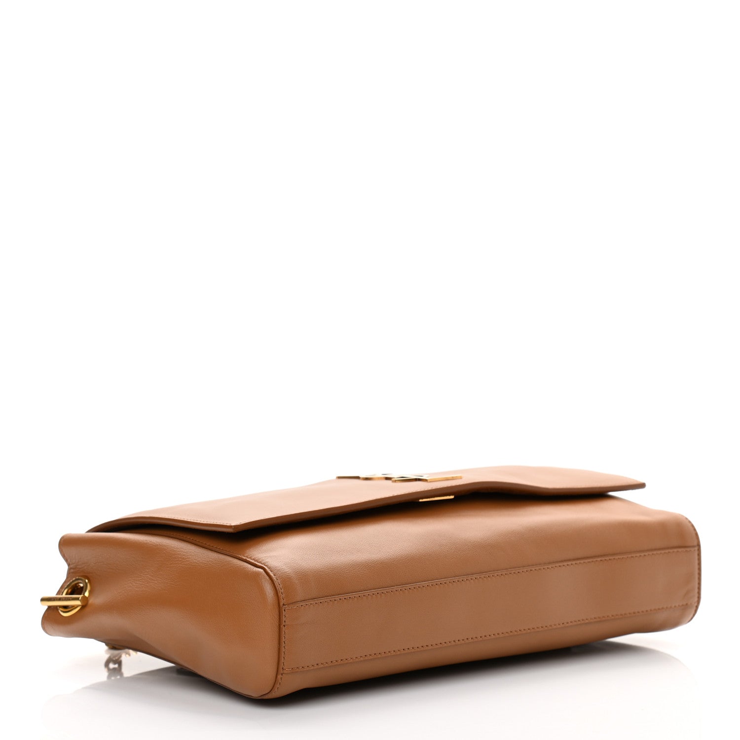 Saint Laurent Smooth Calfskin Suede Medium Reversible Monogram Kate Satchel Light Ochre 7 of 21