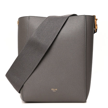 Celine Soft Grained Calfskin Small Sangle Bucket Bag Grey 1 of 9