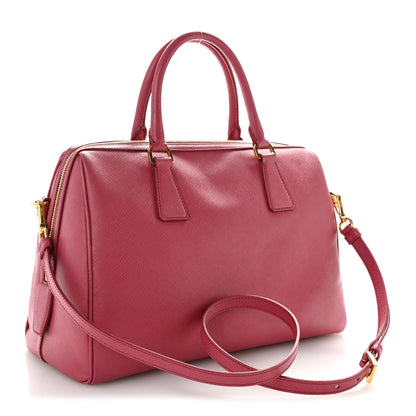 Prada Saffiano Lux Bowler Peonia 3 of 15