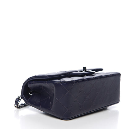 Chanel Lambskin Quilted Mini Rectangular Flap Dark Purple 3 of 9
