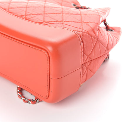 Chanel Aged Calfskin Quilted Small Gabrielle Backpack Orange 10 of 12
