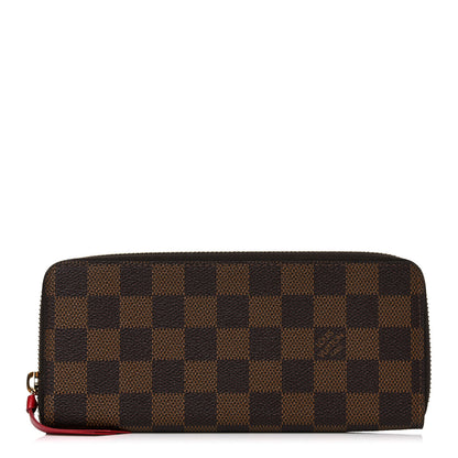 Louis Vuitton Damier Ebene Clemence Wallet Cherry 1 of 7