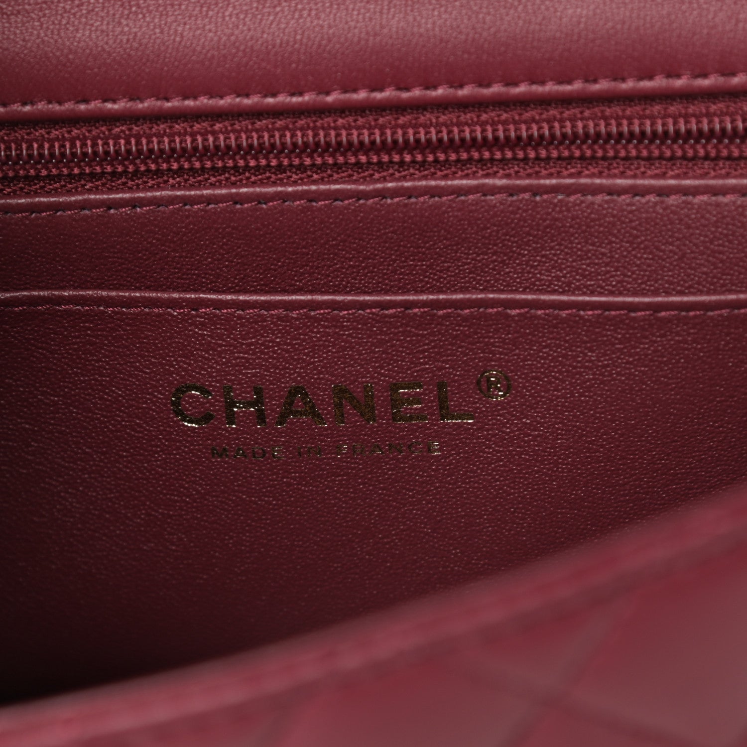 Chanel Lambskin Quilted Mini Top Handle Rectangular Flap Burgundy 6 of 11