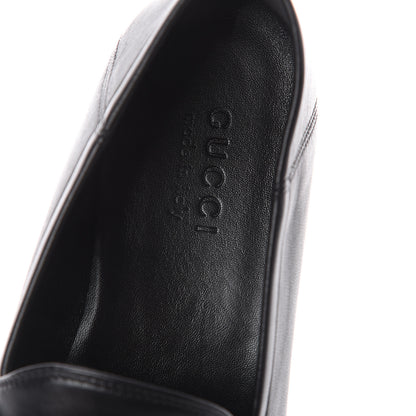 Gucci Goatskin Tiger Embroidered Mens Horsebit Loafers 8.5 Black 6 of 7
