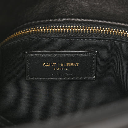 Saint Laurent Lambskin Quilted Small Loulou Puffer Monogram Chain Satchel Black 7 of 10