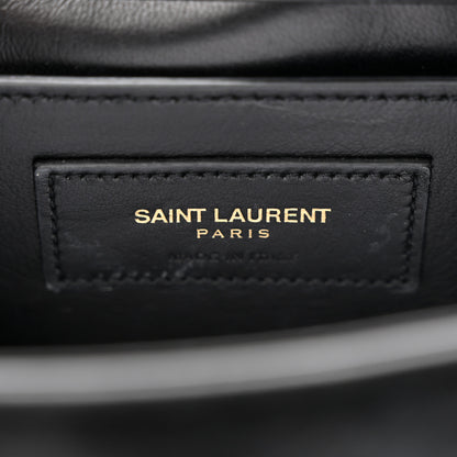 Saint Laurent Suede Small Classic Monogram Kate Tassel Satchel Black 6 of 12
