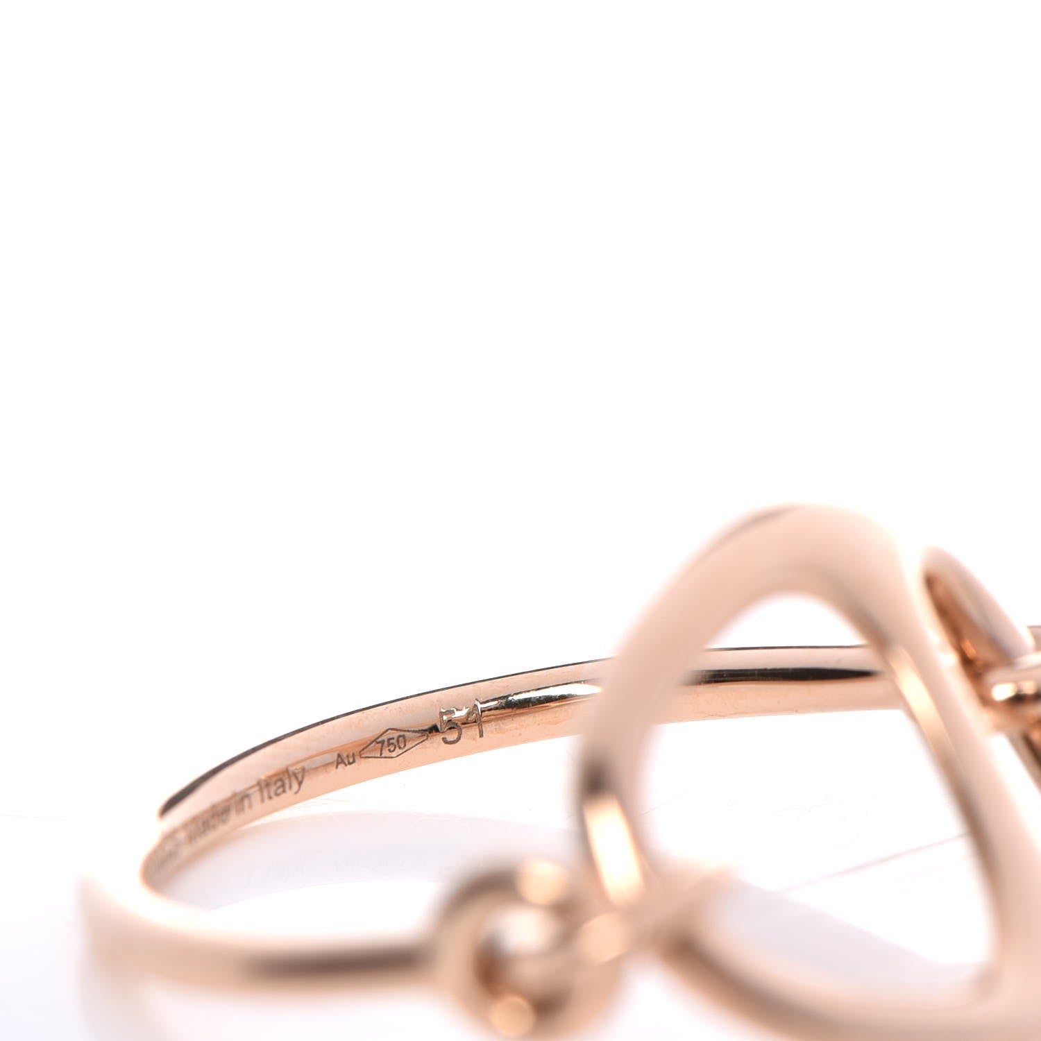 Hermes 18K Rose Gold Small Chaine d'Ancre Punk Ring 51 5.75 5 of 9