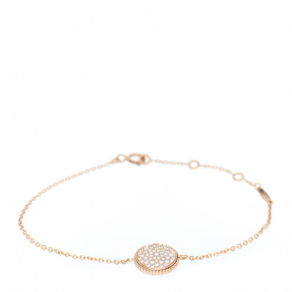 Christian Dior 18K Rose Gold Pave Diamond Rose Des Vents Bracelet 3 of 6