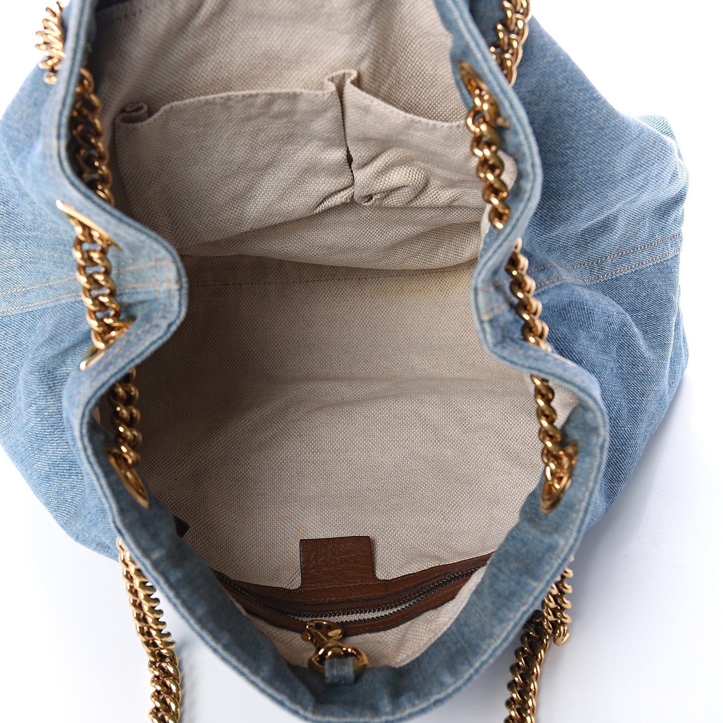 Denim Medium Soho Chain Shoulder Bag Blue