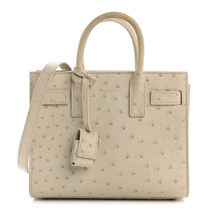 Saint Laurent Ostrich Nano Sac De Jour Crema Soft 1 of 15