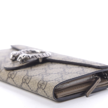 Gucci GG Supreme Monogram Dionysus Chain Clutch Wallet Beige Taupe 7 of 9