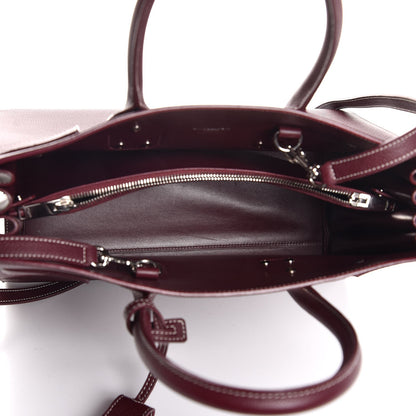 Saint Laurent Grained Calfskin Topstitch Small Classic Sac De Jour Rouge Legion 5 of 10