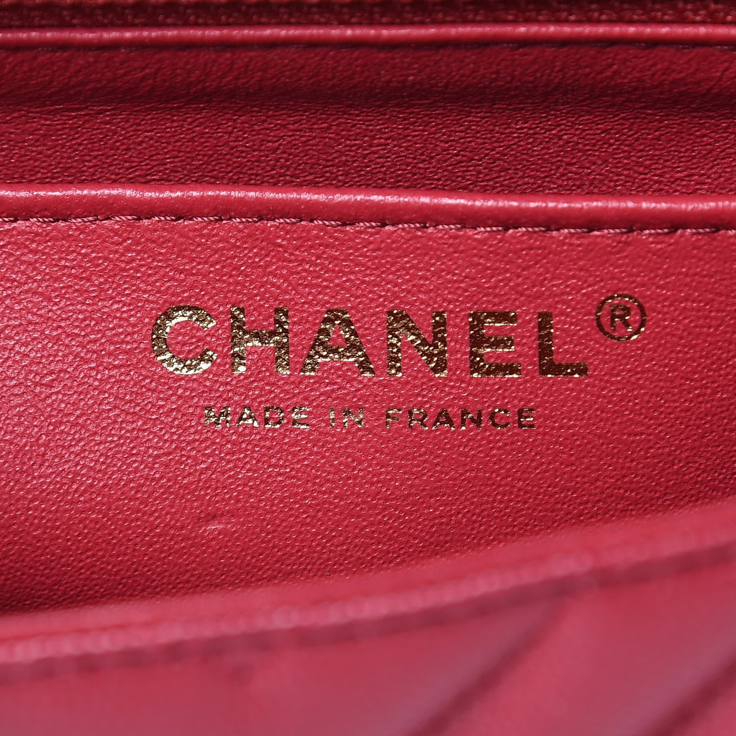 Chanel Caviar Chevron Quilted Mini Rectangular Flap Dark Pink 6 of 13