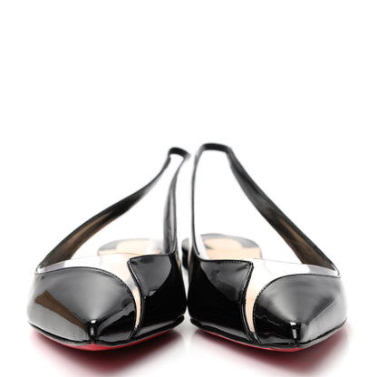 Christian Louboutin Patent PVC V Dec Flat 40 Black 2 of 9