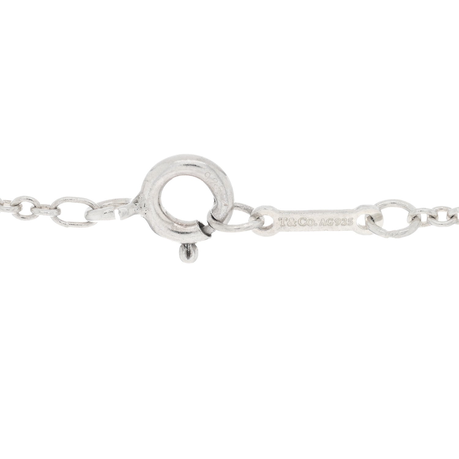 Tiffany Sterling Silver Diamond Large Daisy Key Pendant Necklace 5 of 5