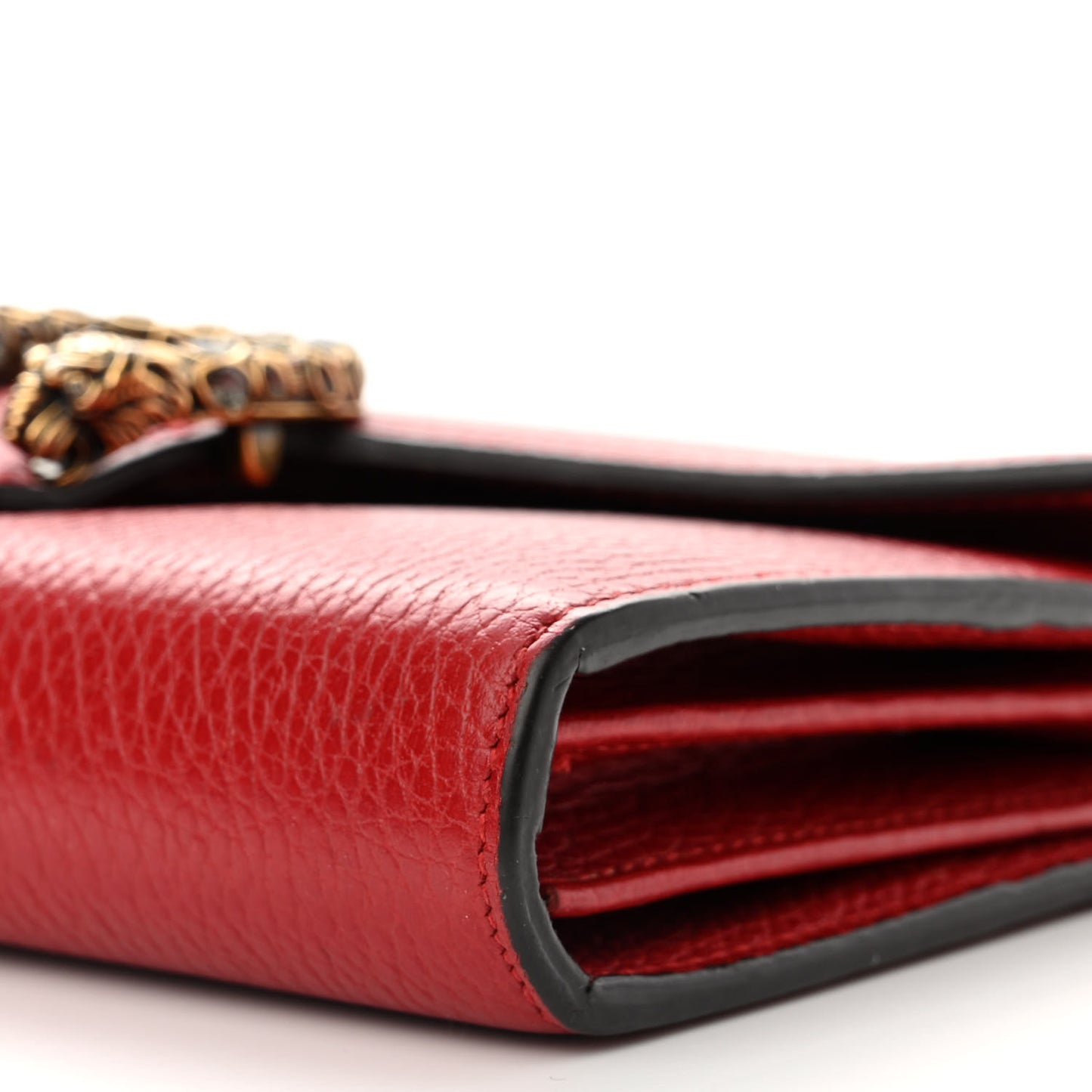 Calfskin Mini Dionysus Chain Wallet Hibiscus Red