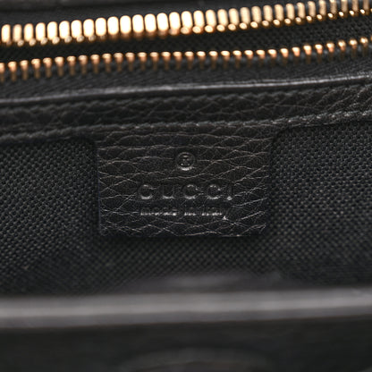 Gucci Calfskin Small Bamboo Shopper Tote Black 7 of 11