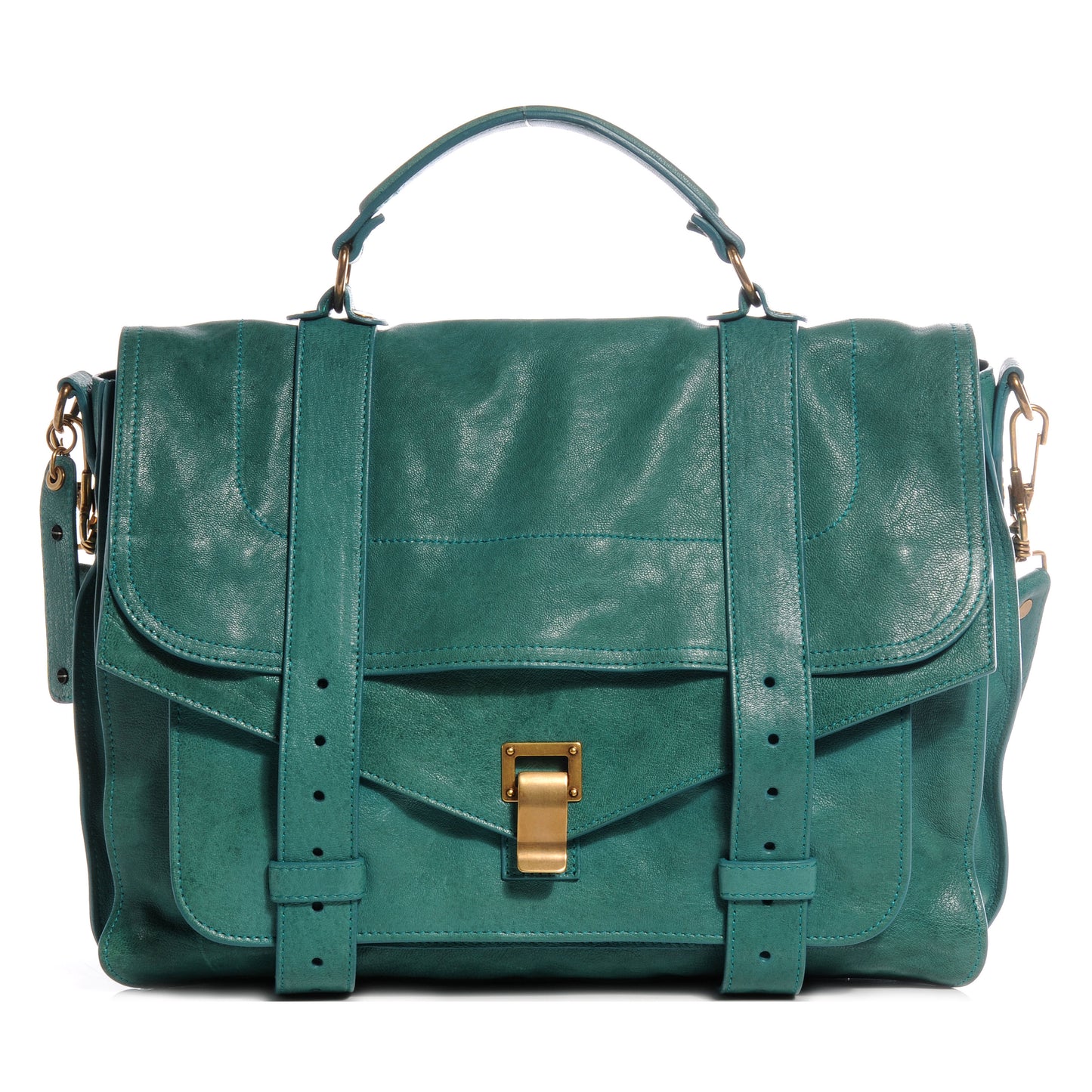 Lambskin PS1 Large Satchel Teal
