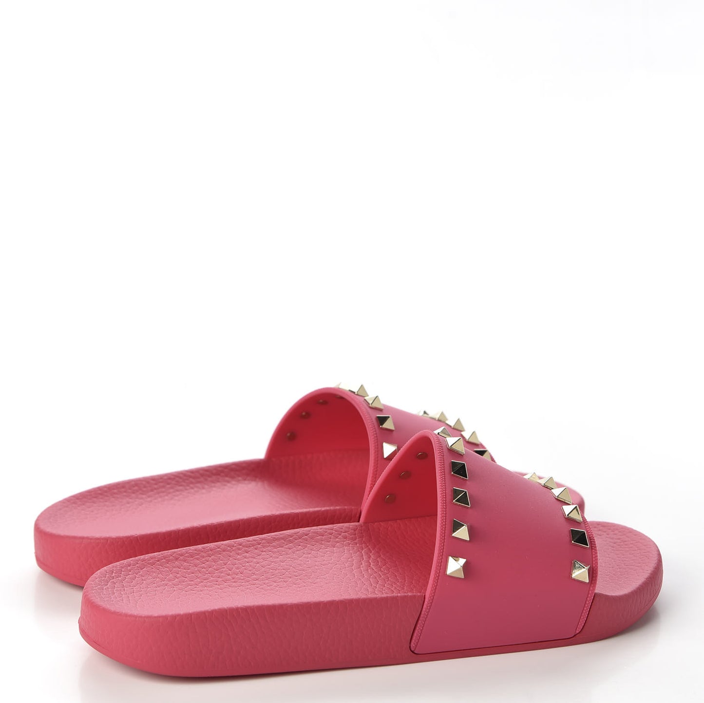 Rubber Rockstud Slide Sandals 40 Shadow Pink