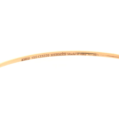 Hermes 18K Rose Gold Filet D'Or Hoop Earrings 4 of 5