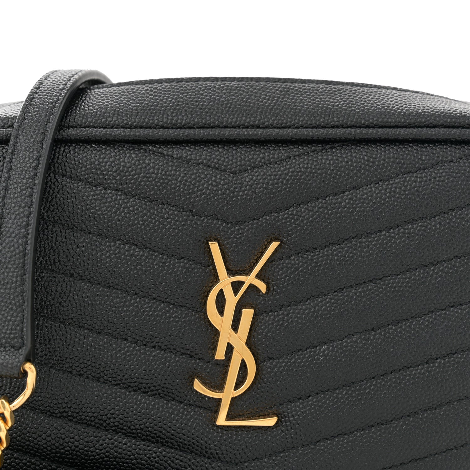 Saint Laurent Grain De Poudre Matelasse Monogram Mini Lou Camera Bag Black 8 of 10