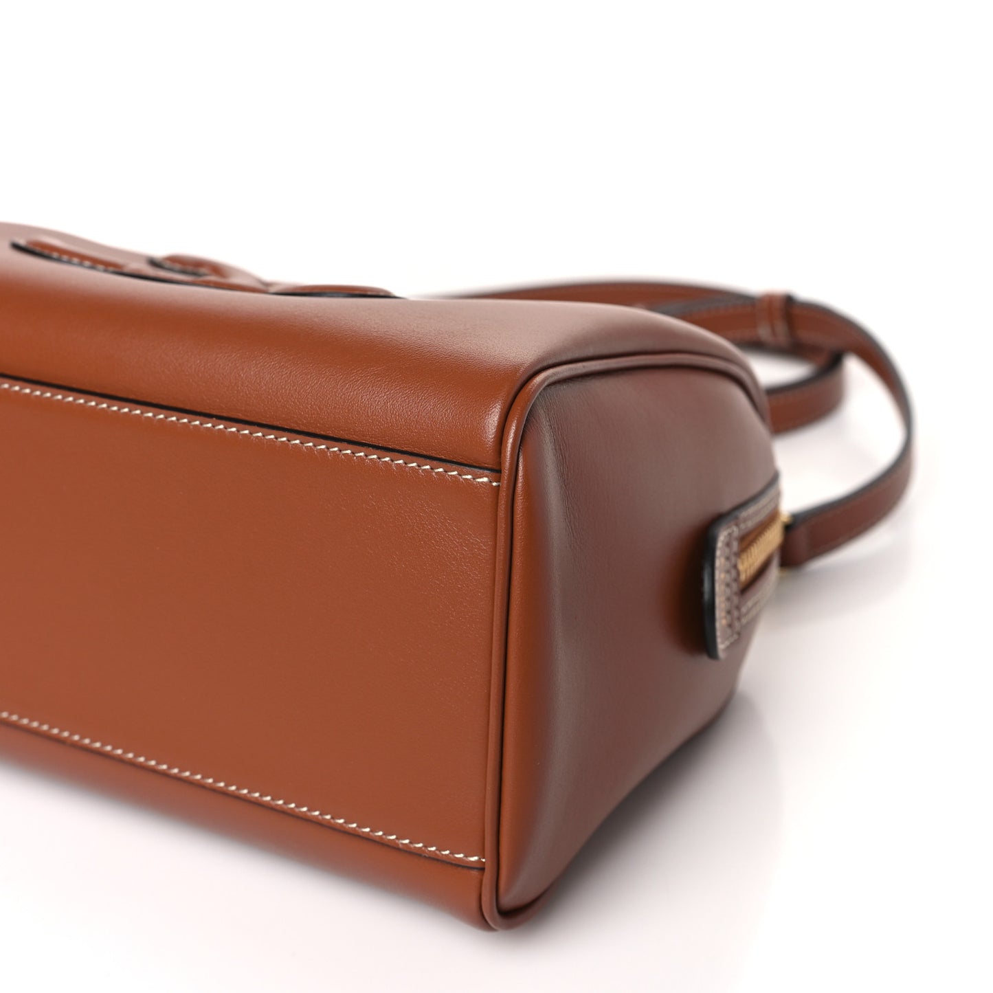 Smooth Calfskin Triomphe Small Boston Bag Tan