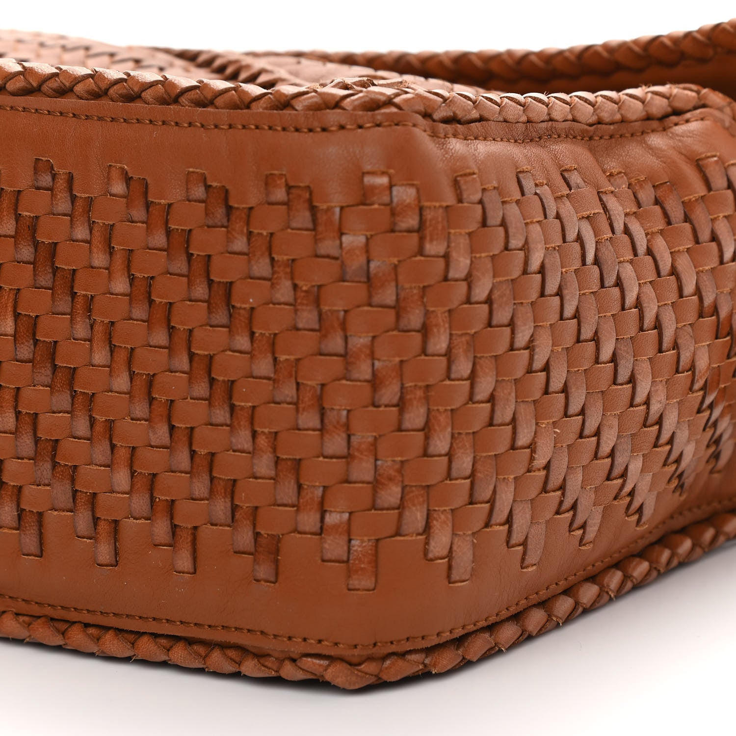Loewe Calfskin Woven Small Puzzle Bag Tan 9 of 12