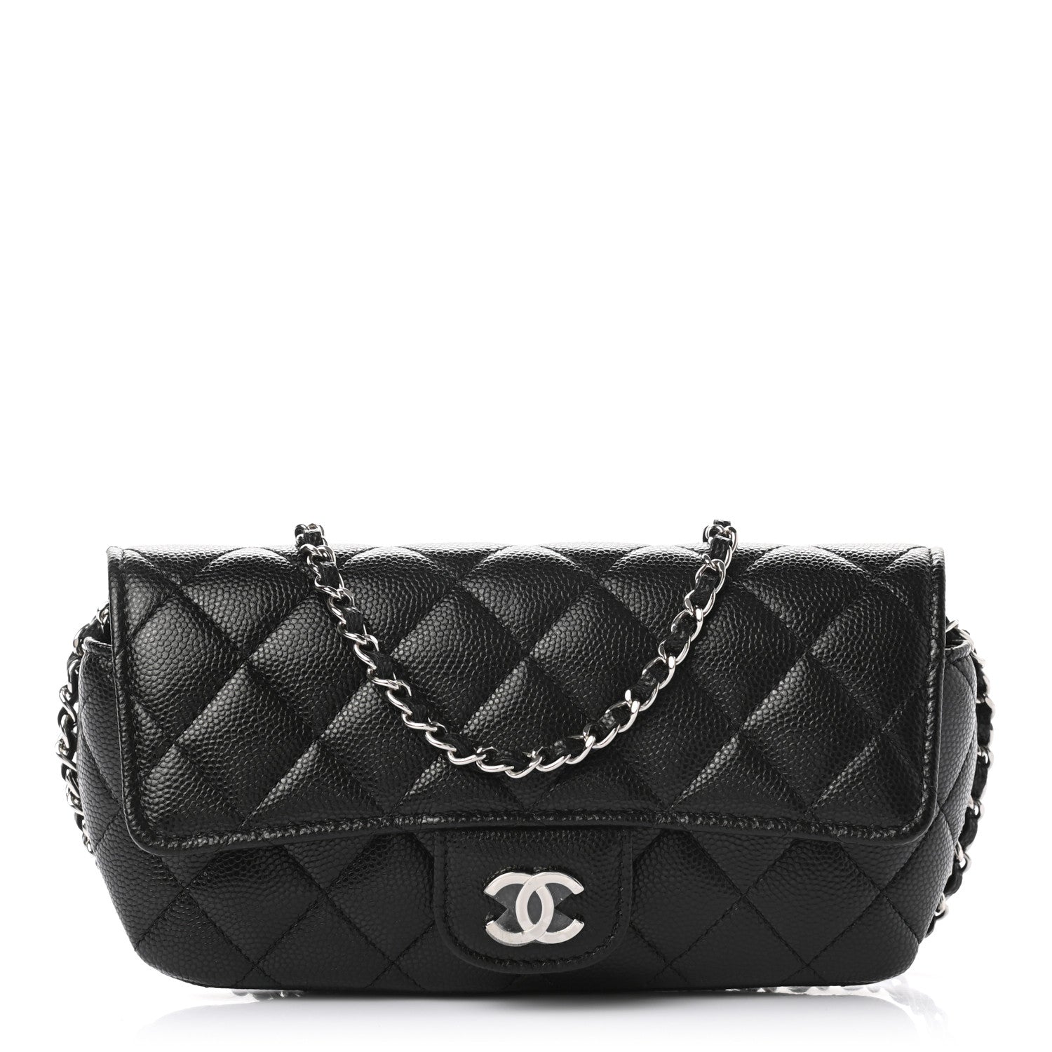Chanel Caviar Quilted Glasses Case With Chain Black 1 of 9